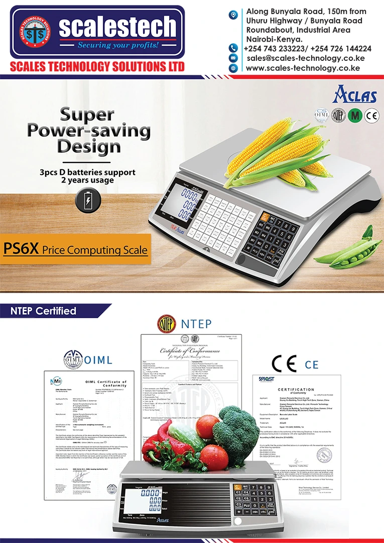 PS6X price computing scale for retail shops in Nairobi Kenya