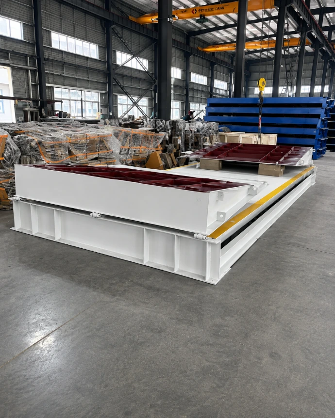 Mobile Weighbridge Hydraulic Mobility System - Scalestech Portable weighbridge hydraulic wheels for fast relocation