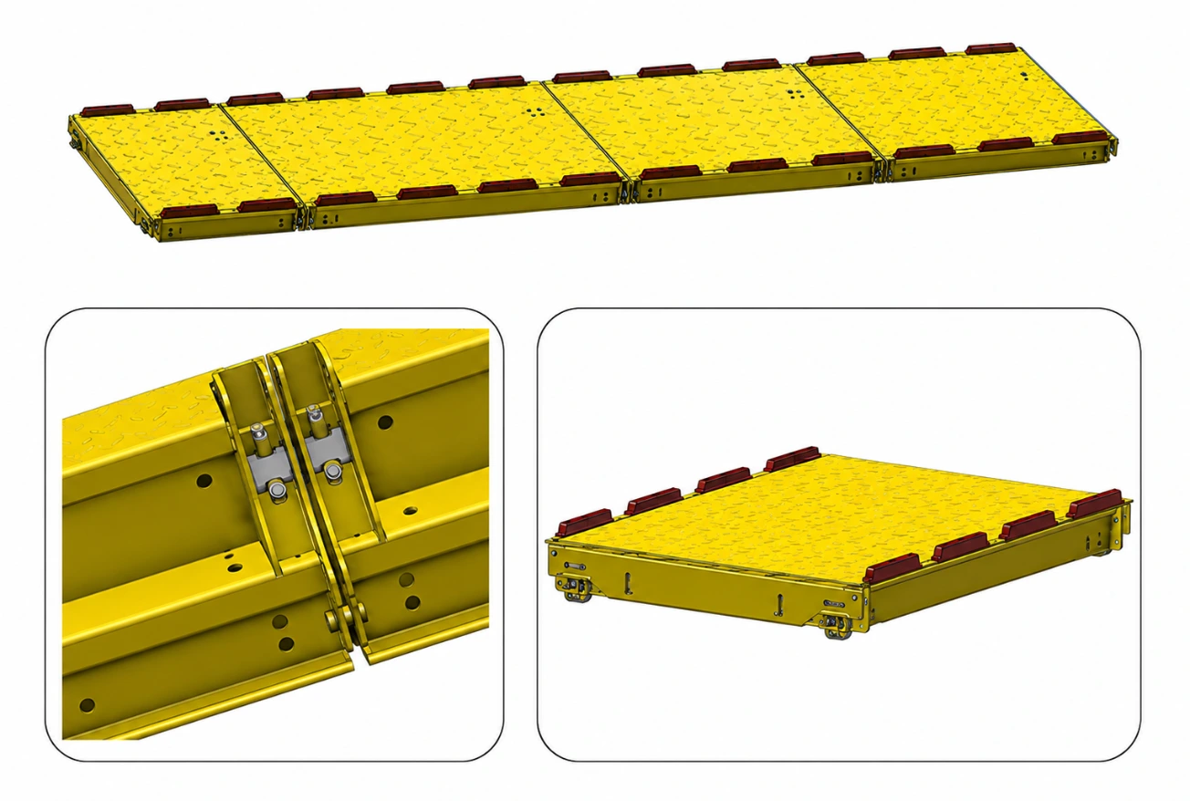 100-ton multi-deck weighbridge — 22m platform for axle-group truck weighing Multi-deck weighbridge 100 ton installed for truck weighing in Kenya