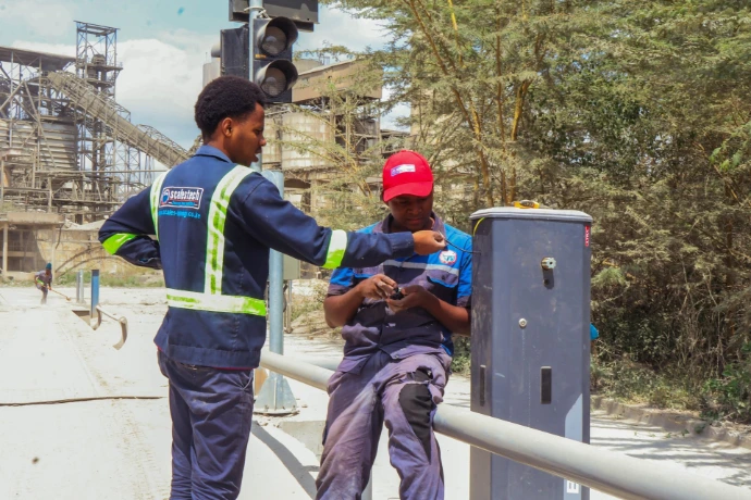 Barrier & Camera Installation for Weighbridge Kenya | Scalestech Installation of automated barriers and cameras at EAPC weighbridge, Kenya