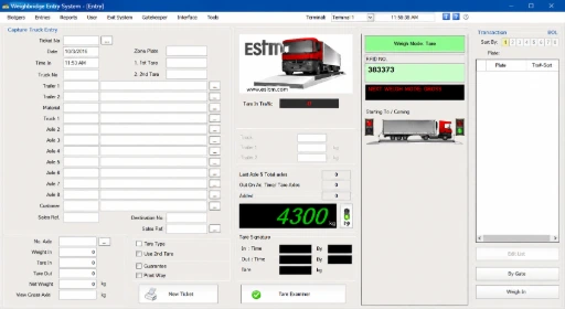 ESIT SPWinPRO weighbridge automation software dashboard, Kenya