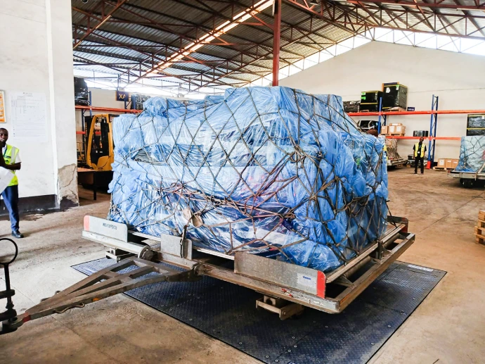 10 ton floor scale installed at RwandAir in Kigali