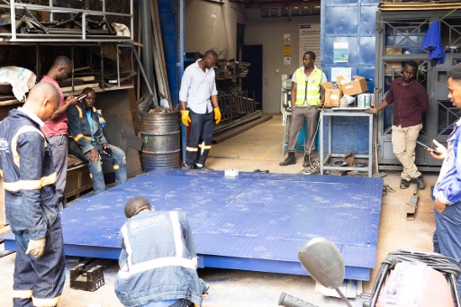 Heavy-duty 10 ton floor scale installed at RwandAir Kigali