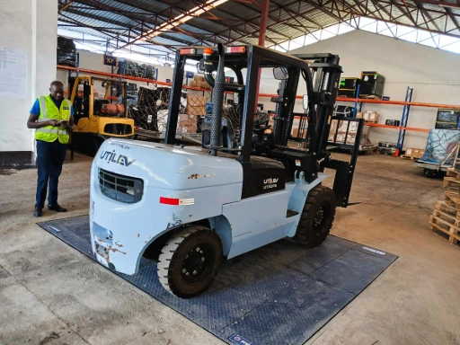 Industrial 10 ton floor weighing scale installed at RwandAir Kigali