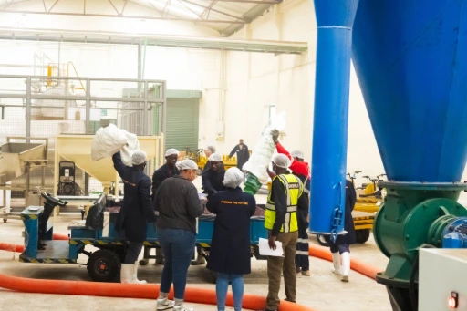 Professional load cell installation for accurate weighing of grain storage silos.