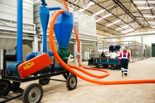Industrial silo weighing tank system designed for accurate grain weighing and inventory management.