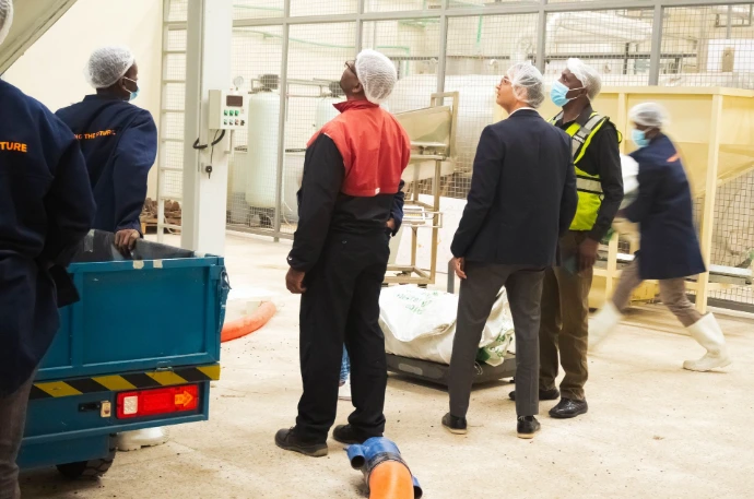 Grain silo weighing system using precision load cells for reliable weight measurement.