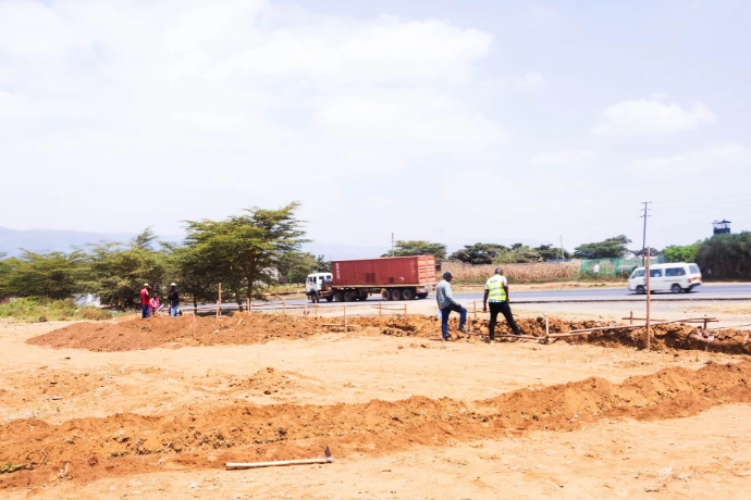 Mai Mahiu Weighbridge Foundation Construction Construction of foundation for a truck weighbridge in Mai Mahiu