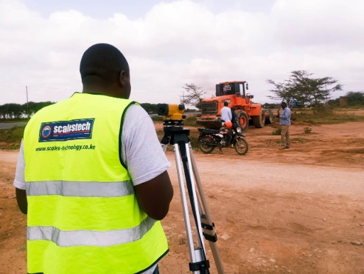 Site survey for the Mai Mahiu weighbridge installation, Nakuru County Engineers assess the Mai Mahiu site before groundworks begin