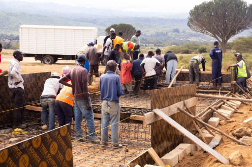 Weighbridge Foundation Construction Concrete foundation preparation for a weighbridge in Mai Mahiu