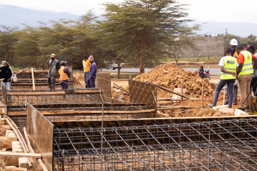 Reinforced concrete foundation for an 80-ton ESIT weighbridge deck in Kenya The concrete foundation engineered to carry the 80-ton deck