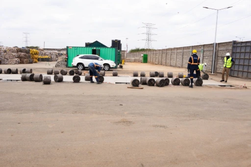 Final calibration and testing of 100-ton weighbridge in Nairobi