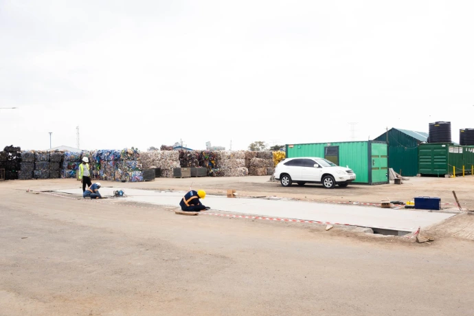 100-ton ESIT digital weighbridge installation in Nairobi