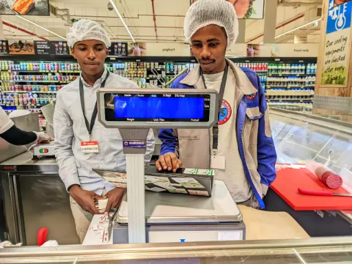 Aclas LS2X scale at Carrefour Two Rivers Aclas LS2X label printing scale at Carrefour Two Rivers Mall, Nairob