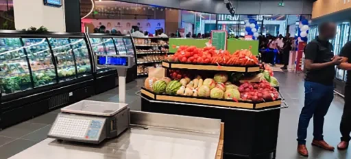 Aclas LS2X scale at Carrefour GTC Centre, Nairobi Aclas LS2X label printing scale installed at Carrefour GTC Centre supermarket, Nairobi