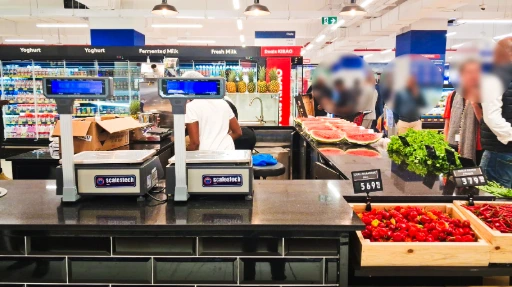 Scalestech Aclas LS2X installation, Carrefour Kenya Aclas LS2X label printing scales installed by Scalestech at Carrefour Kenya stores