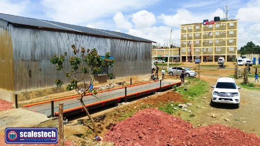 Weighbridge Installation Eldoret – Rift Grain Logistics Ltd 80-ton digital weighbridge installation at Rift Grain Logistics Ltd, Eldoret, Kenya