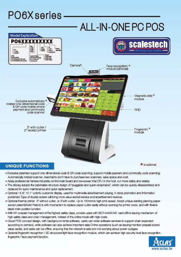 Compact and modern POS system with built-in printer, barcode scanner, and 15.6″ touchscreen — ideal for retail and supermarkets in Nairobi.