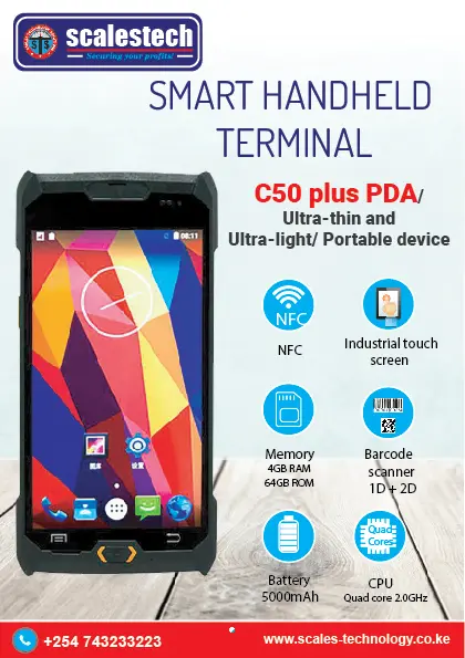 Streamline your warehouse operations in Nairobi with the HCC C50 Plus PDA, offering real-time data collection and barcode scanning capabilities.