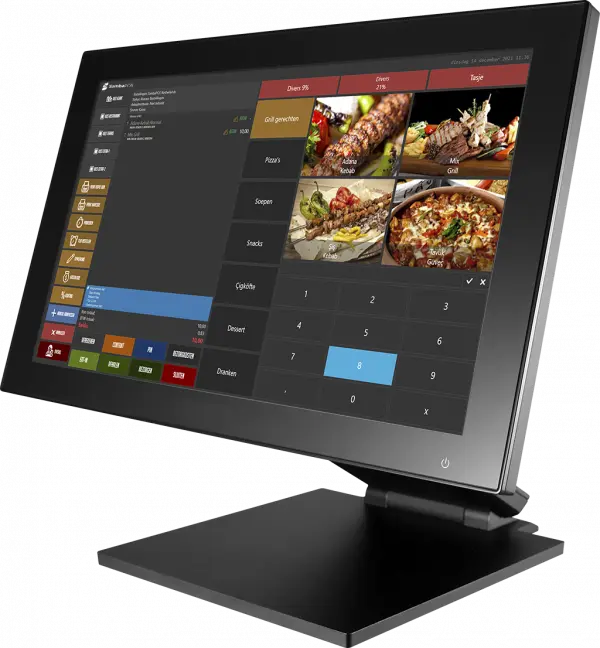 Customer-facing kiosk using SambaPOS for quick ordering and checkout.