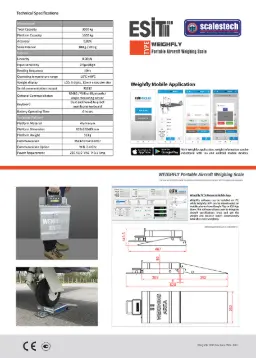 WEIGHFLY aircraft scale in use for precise weight and center of gravity measurements during aircraft inspection