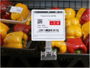 ESL system with automatic templates for promotions and discounts in Kenyan stores.