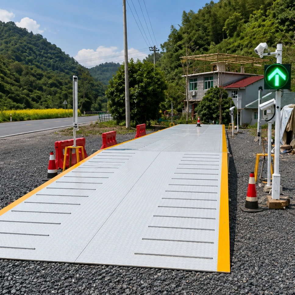 Portable Weighbridge with ramps.
