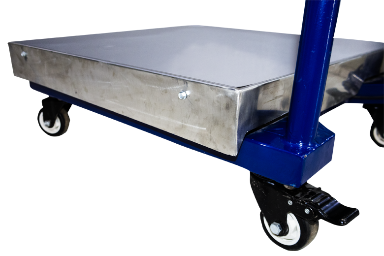 Electronic Platform Scale-Mild steel with ss top with wheels (450x600mm)