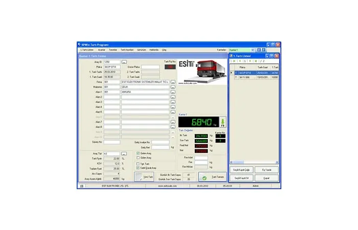 Esit SPWin PRO Weighbridge Vehicle Weighing Software