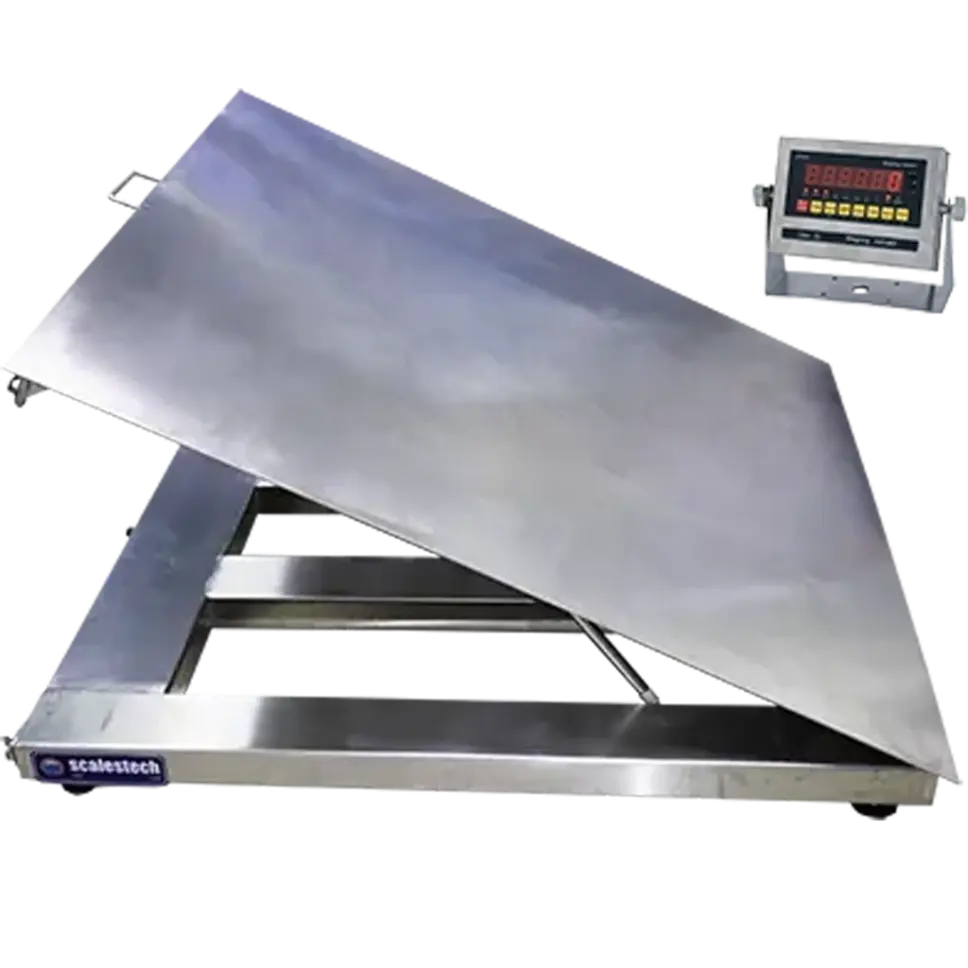 Industrial Heavy-Duty Fully Stainless Steel Lift Type Floor Scale Waterproof Washdown Floor Scale Chemical Food Industry Scale