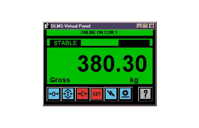 DLMS-VP Virtual panel program for weight indicator 