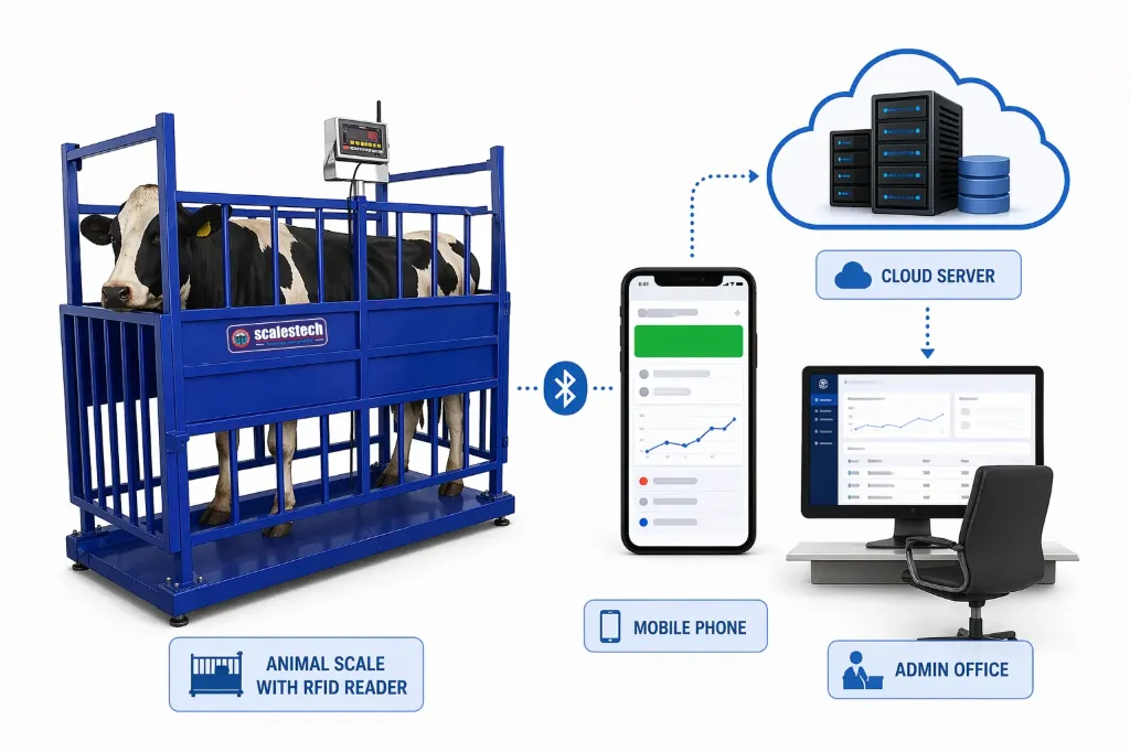 [2350] AniWeigh – Complete Livestock Management Solution | Bluetooth Animal Scale App with RFID & Health Records