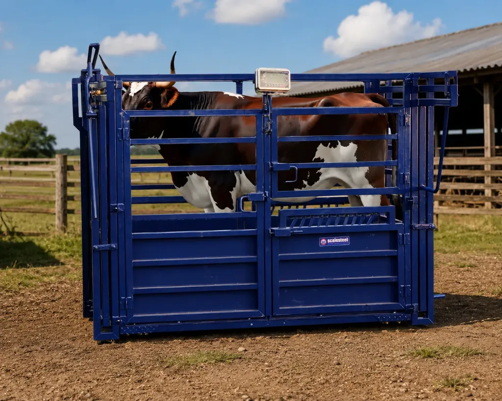 [1498] Cattle Squeeze Chute Animal Weighing Scale