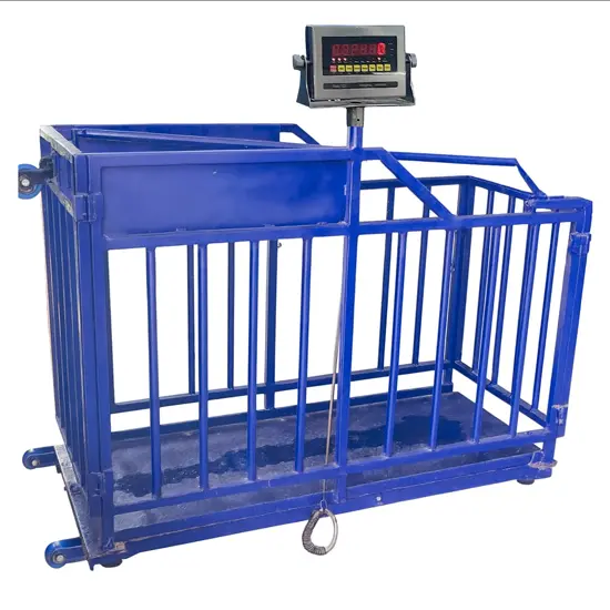 [1321] Animal Weighing Scale with Cage - Livestock Scale for Bulls & Cows